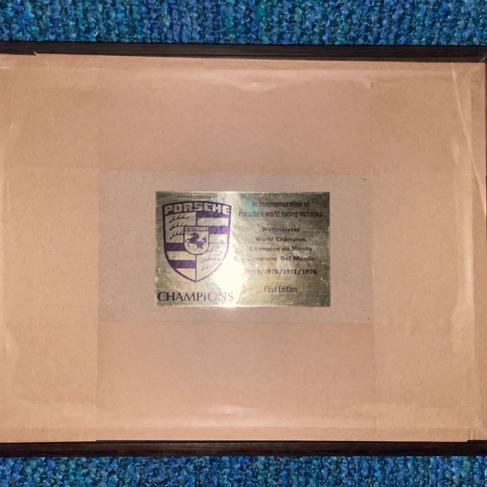 Porsche First Edition "The Championship Edition 924" Framed Art Piece! Rare! - Picture 4 of 4